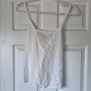 Roxy White Swiss Dot Tank Top